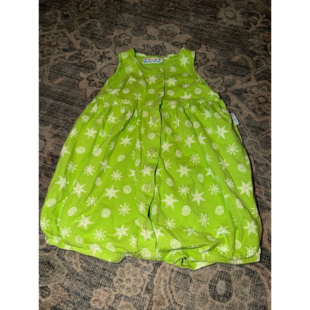 Vintage MiniWear Lime Green Bubble Onesie Romper